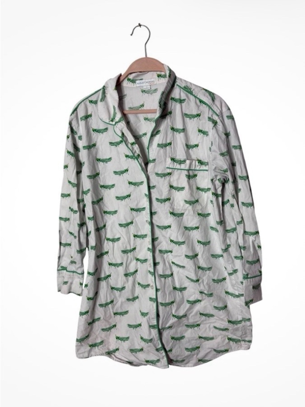 August morgan grasshopper -night Pajama shirt - xs